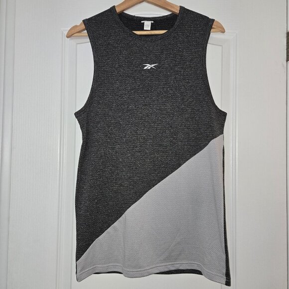 2/$20 Reebok Men's Workout Ready Melange Tank, size S - Picture 3 of 6